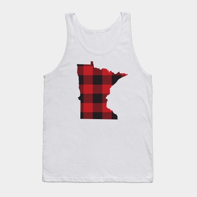 Minnesota Flannel Plaid MN State Design Tank Top by DoctorWatsonDesigns